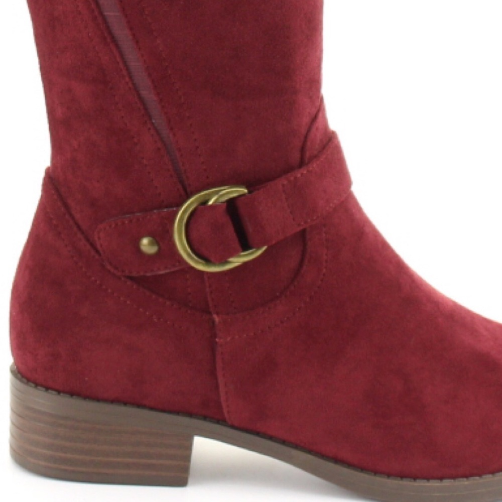 RESTOCK Nature Breeze Burgundy Wine Knee High BOOT - Picture 4 of 7